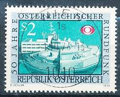 AUSTRIA  1974 -  Broadcasting Corporation  -   FINE  USED