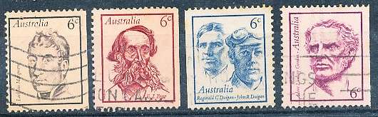 AUSTRALIA  1970 -    Famous Australians  SET  -  FINE USED