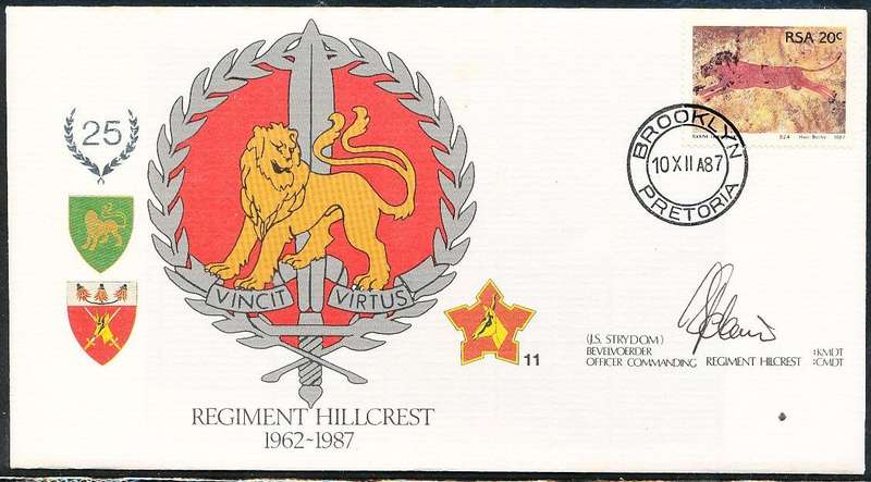 RSA   -  SA  ARMY   COVER   no 11   -   SIGNED