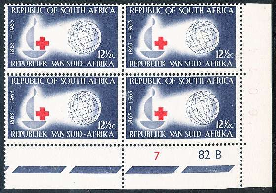 RSA  1963  -  Red Cross  C/ BLOCK   B  - FINE MINT