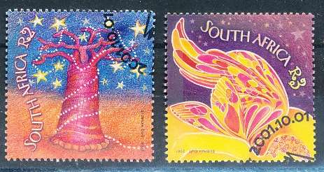 RSA -  2001  -    Christmas   SET  - FINE  CTO USED