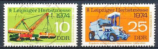 GERMANY  DDR   1974  - Leipzig Autumn Fair   FULL  SET   -  FINE USED