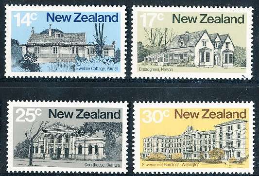 NEW ZEALAND   - 1980    Architecture   SET -   FINE MINT