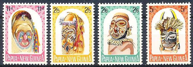 PAPUA NEW GUINEA 1964  -   Native Artifacts  FULL  SET    -  MINT