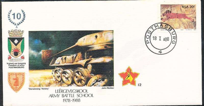 RSA   -  SA  ARMY   COVER   no 12   -   FINE ITEM