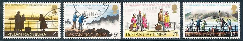 TRISTAN da CUNHA  - 1973     Return to Tristan da Cunha  SET  -    FINE  USED