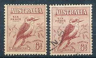 AUSTRALIA  1932 -   Kookaburra   -  FINE MINT and USED