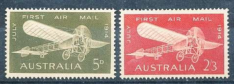AUSTRALIA  1964 - Anniversary of the First Airmail  SET  -  MINT