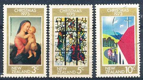 NEW ZEALAND   - 1973   Christmas  SET  -    FINE USED