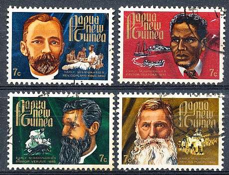 PAPUA NEW GUINEA 1972 -  Christmas - Missionaries FULL  SET    -   FINE USED