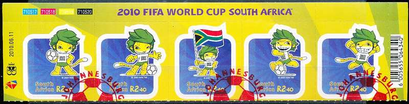 RSA  -  2010 -  Football World Cup   FULL  SET   -  CTO  USED