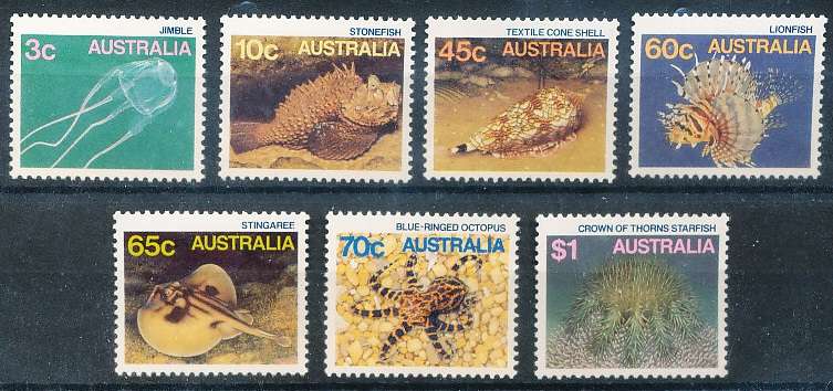 AUSTRALIA  1986 -  Marine Life   -   FINE  MINT