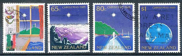 NEW ZEALAND   - 1989    Christmas   SET -     FINE USED