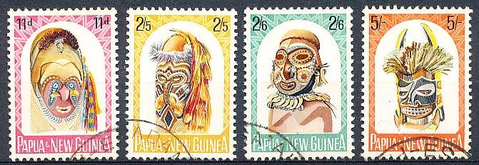 PAPUA NEW GUINEA 1964  -   Native Artifacts  FULL  SET    - FINE USED