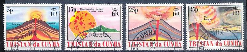 TRISTAN da CUNHA  - 1982   Volcanism  SET  -    FINE  USED