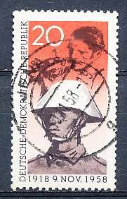 GERMANY  DDR   1958  -  November Revolution  SINGLE ISSUE    -   FINE USED