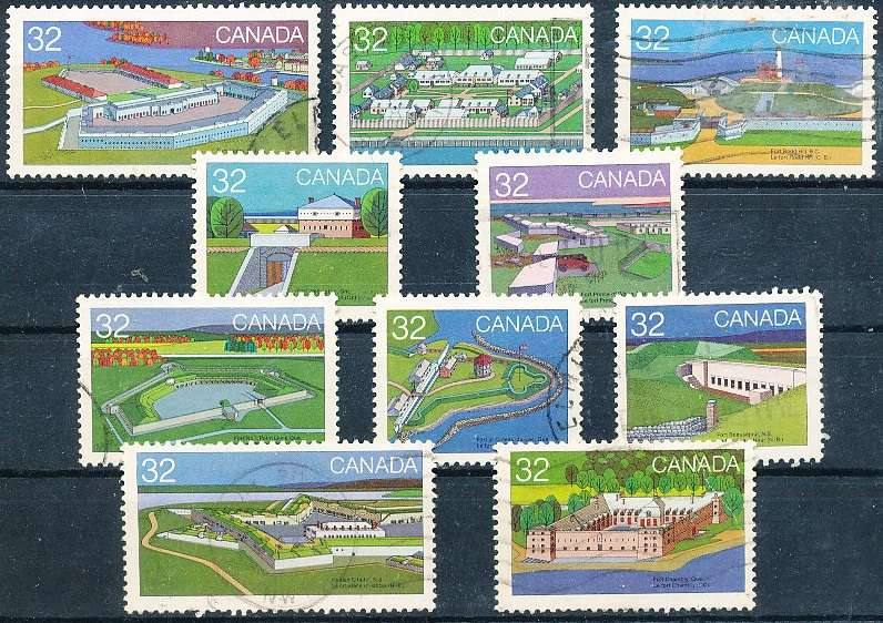 CANADA  1983  -   Canada Day - Forts   FULL  SET -  FINE  USED