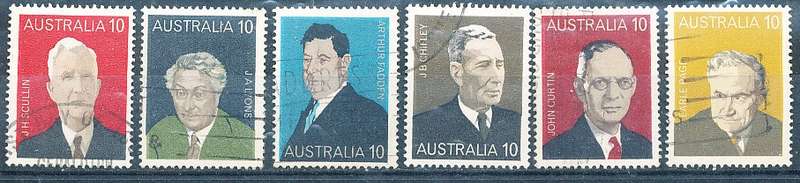 AUSTRALIA  1975 -   Prime Ministers of Australia  SET -   FINE USED