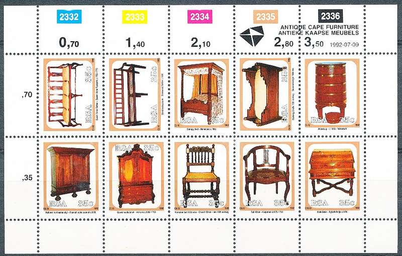 RSA -  1992  -   Antique Cape Furniture - FINE   MINT
