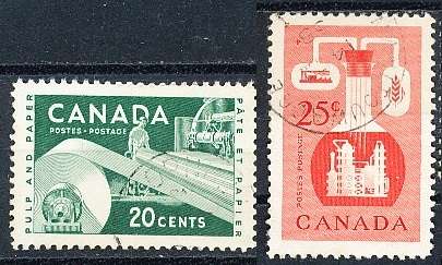 CANADA  1956  -   Industry  FULL SET   -  FINE USED