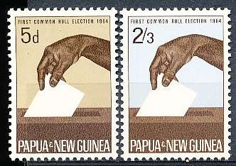 PAPUA NEW GUINEA 1964  -   Common Roll Elections  FULL  SET    -  MINT