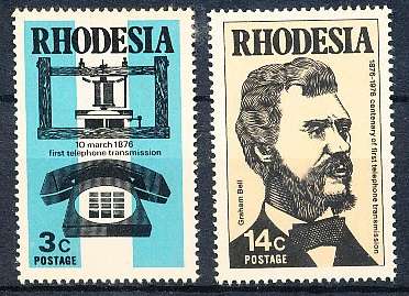 RHODESIA   - 1976   Anniversary of the Telephone  -   FINE MINT