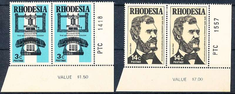 RHODESIA   - 1976   Anniversary of the Telephone  -   FINE MINT