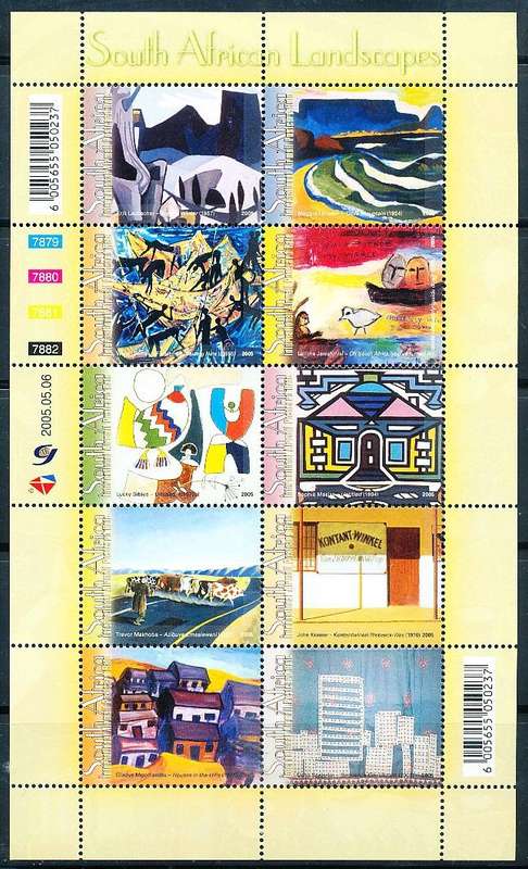RSA  -  2005 -     Landscape Paintings FULL SHEET   - FINE  MINT