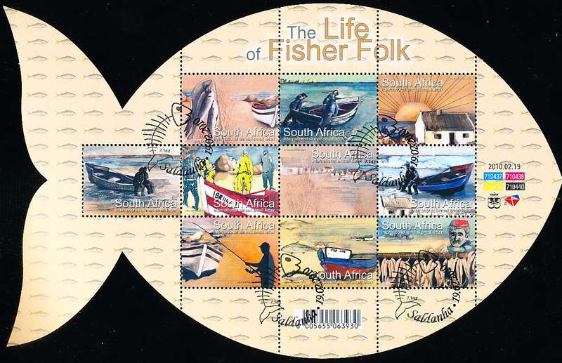 RSA -  2010  -  The Life of Fisher Folk   SHEET  - FINE  CTO USED