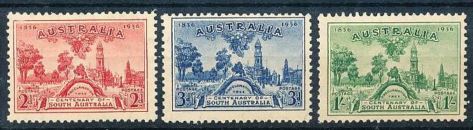 AUSTRALIA  1936 -  Anniversary of South Australia  SET  - MINT
