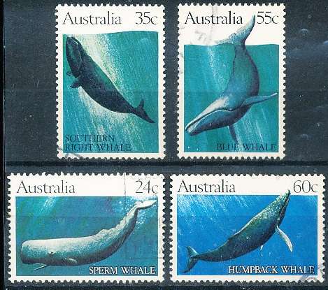 AUSTRALIA  1982 -  Whales  SET   -  FINE   USED