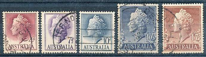 AUSTRALIA  1955/7 -   Queen Elizabeth II - New Edition  FULL SET  -   FINE USED