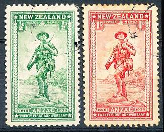 NEW ZEALAND   - 1935  ANZAC Landing at Gallipoli  SET   -  FINE USED