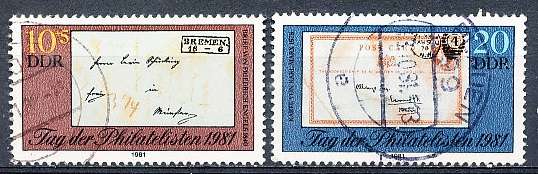 GERMANY  DDR   1981  -  Stamp Day  FULL SET    -  FINE  USED