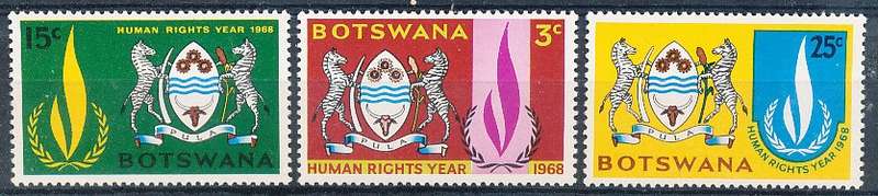 BOTSWANA  1968  -  Human Rights Year  SET     - FINE   MINT