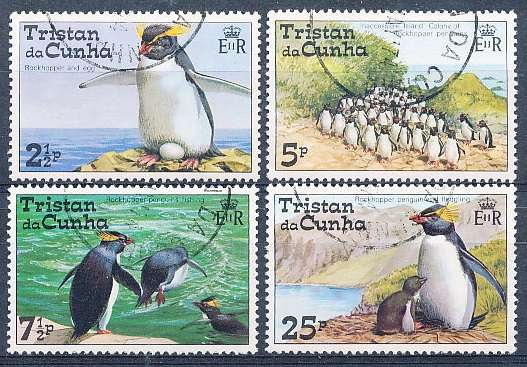 TRISTAN da CUNHA  - 1974    Penguins  SET  -    FINE  USED