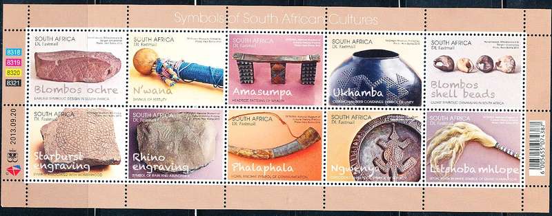 RSA  -  2013 -   South African Cultures  SHEET - FINE MINT