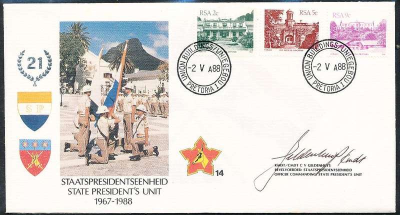 RSA   -  SA  ARMY   COVER   no 14  -    SIGNED