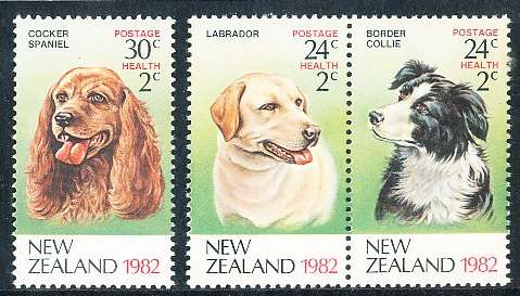 NEW ZEALAND   - 1982   Health Stamps, Dogs  -   FINE MINT