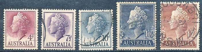 AUSTRALIA  1955/7 -   Queen Elizabeth II - New Edition  FULL SET  -   FINE USED
