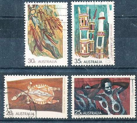 AUSTRALIA  1971 -  Art of Australian Aborigines  SET   -  FINE USED
