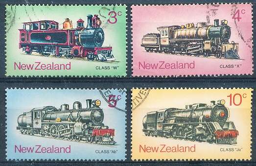 NEW ZEALAND   - 1973    Trains  SET  -    FINE USED