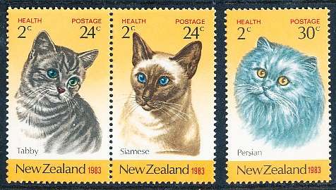 NEW ZEALAND   - 1983   Health Stamps - Cats   -   FINE MINT