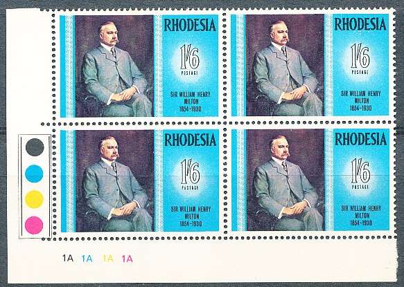 RHODESIA   - 1969   Famous Rhodesians  C/BLOCK  "A"  -   FINE MINT