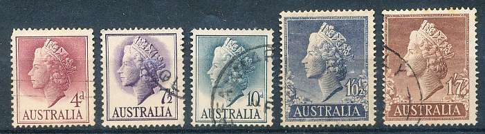 AUSTRALIA  1955/7 -   Queen Elizabeth II - New Edition  FULL SET  -   FINE USED