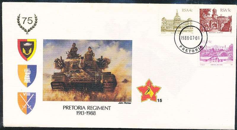 RSA   -  SA  ARMY   COVER   no 15  -   FINE ITEM