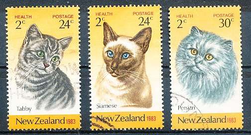 NEW ZEALAND   - 1983   Health Stamps - Cats   -   FINE USED