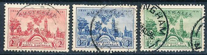 AUSTRALIA  1936 -  Anniversary of South Australia  SET  FINE  USED