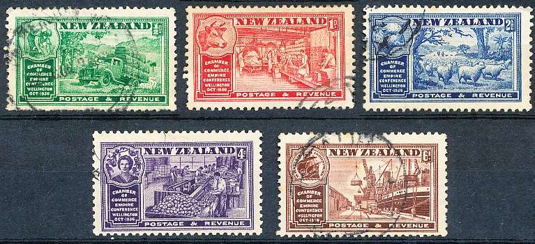 NEW ZEALAND   - 1935  Commerce of the British Empire   SET   -  FINE USED