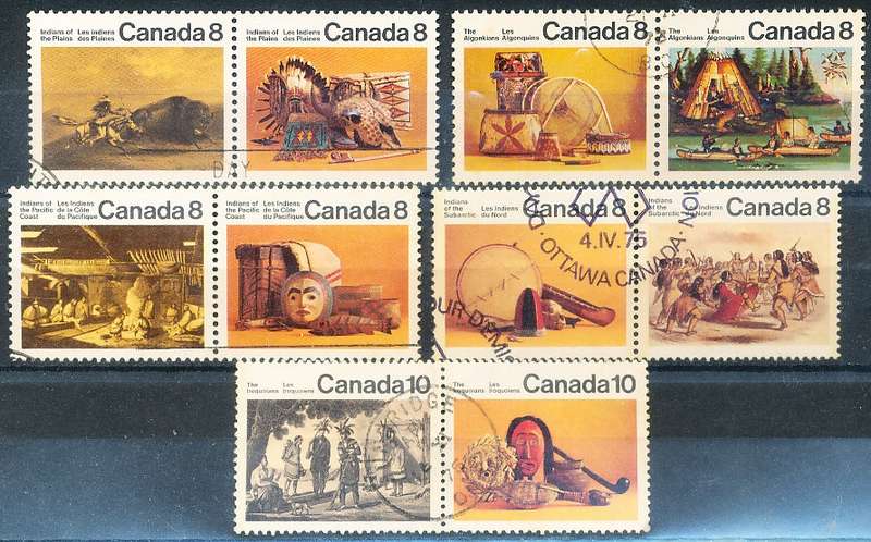 CANADA  1972  -  Canadian Indians   FULL  SET -   FINE  USED